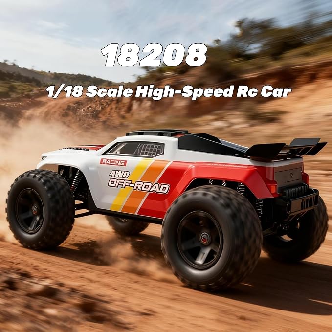 Meijiaxin HYPER GO 18208 Ferngesteuertes Auto 1:18 Hochgeschwindigkeits-Bigfoot-Geländewagen Allradantrieb Kletter-Rennauto Simulationsmodell für Jungen