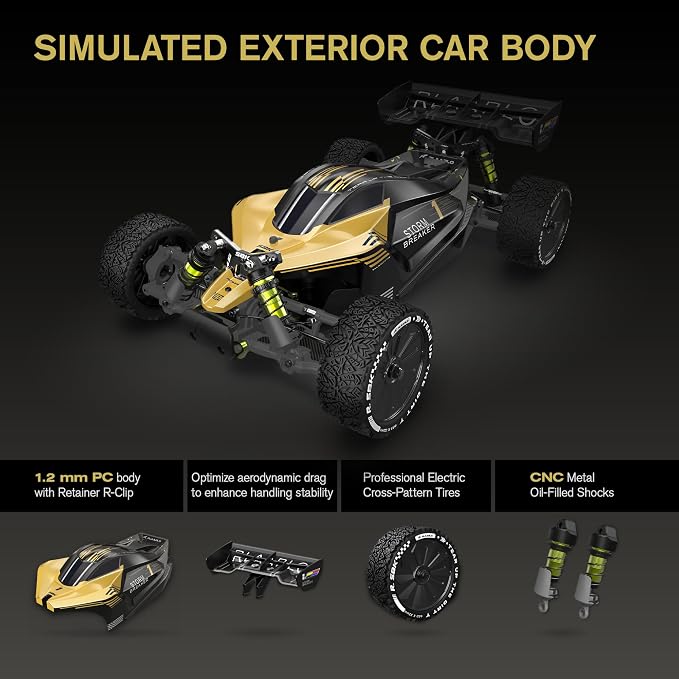 LDRC 1/10 Scale 4WD RC Wüsten-Truck, Hochgeschwindigkeits-Ferngesteuertes Auto | Vollproportionales Geländefahrzeug, Short Course Hobby-Spielzeug für Erwachsene
