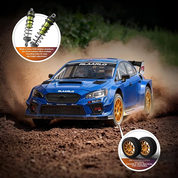 Rlaarlo 1:10 Professionelles Allrad-Rallye-Ferngesteuertes Auto XTS-S10 Kohlefaserrahmen Bürstenloses Rennsimulations-Drift-Gyroskop RC Modell Spielzeug Jungen-Geschenk