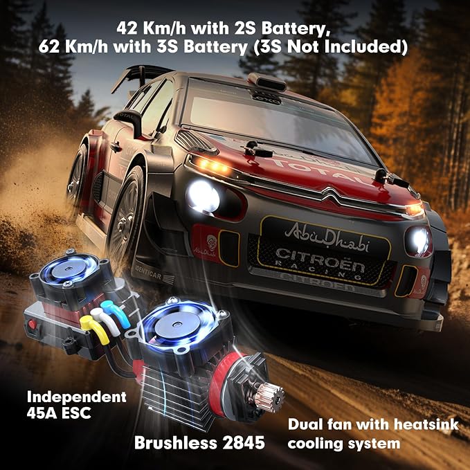 2S Brushless Hochleistungs-Rennwagen!Meijiaxin 1:14 Full-Scale High-Speed Drift Rennwagen, offiziell lizenziertes WRC RC Modell Sportwagen Hyper Go