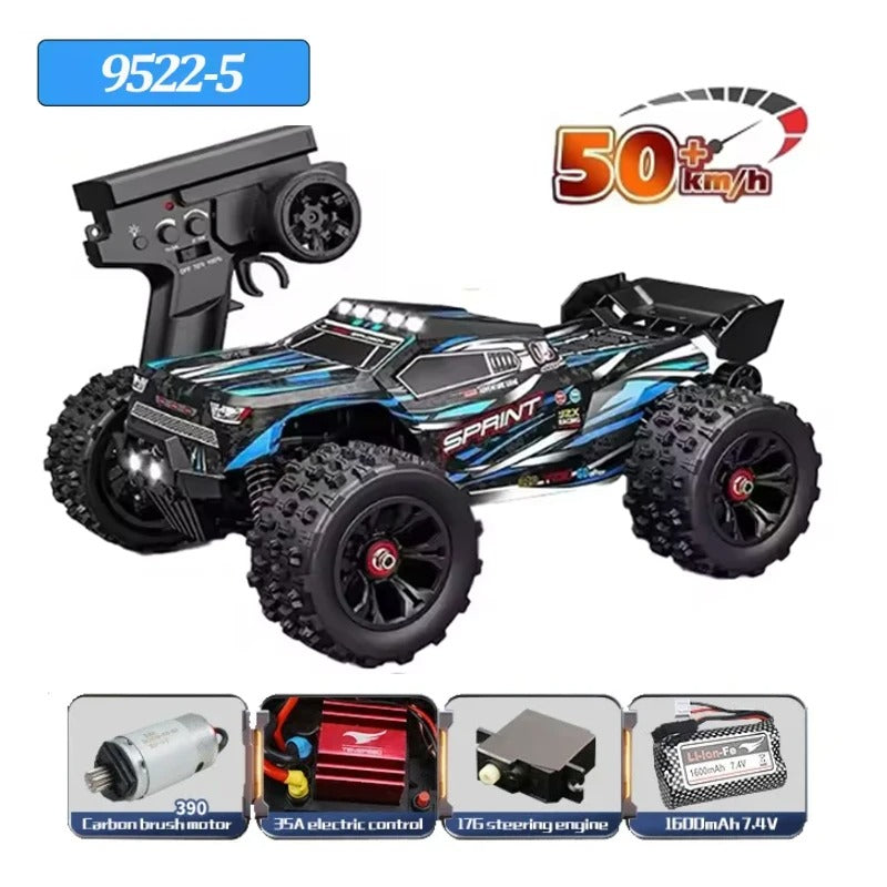 1:14 Professional Full-Scale 85km/h High-Speed Remote Control Car, Four-Wheel Drive Brushless Bigfoot Off-Road Vehicle, Metal Chassis Short-Course Truck, 3S Power Racing Model Toy, Gift for Boys, RC Car