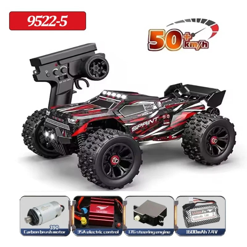 1:14 Professional Full-Scale 85km/h High-Speed Remote Control Car, Four-Wheel Drive Brushless Bigfoot Off-Road Vehicle, Metal Chassis Short-Course Truck, 3S Power Racing Model Toy, Gift for Boys, RC Car