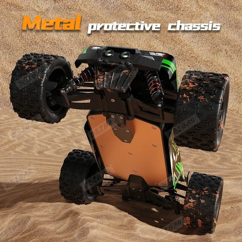 1:14 Professional Full-Scale 85km/h High-Speed Remote Control Car, Four-Wheel Drive Brushless Bigfoot Off-Road Vehicle, Metal Chassis Short-Course Truck, 3S Power Racing Model Toy, Gift for Boys, RC Car